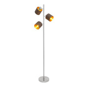 Handgemaakte luxe metalen staande lamp met ambachtelijke stoffen kappen