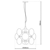 Timeless Handmade Artisan Pendant Light in Amber Glass Design