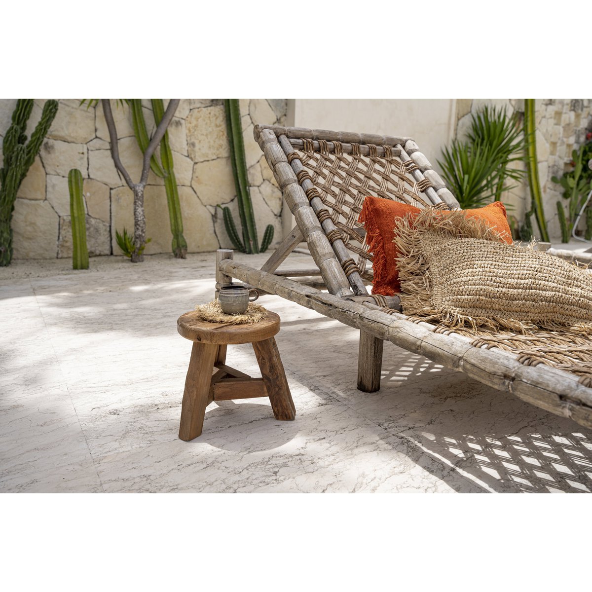 Yatai reclaimed teak stool – medium