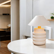 Ripple cream iron table lamp