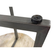Handgemaakte luxe ronde salontafel met ambachtelijk metalen frame