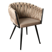 Refined Wave Chairs in Sand White - Hand-Finished Elegance