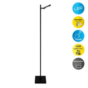 Handgemaakte luxe LED-vloerlamp met tijdloze designelementen