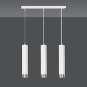 LYONN 3 White Chrome Pendant Lamp