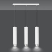 LYONN 3 White Chrome Pendant Lamp