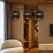 LUNOR 3 Black Gold Pendant Lamp