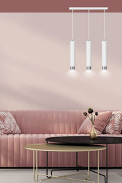 LYONN 3 White Chrome Pendant Lamp