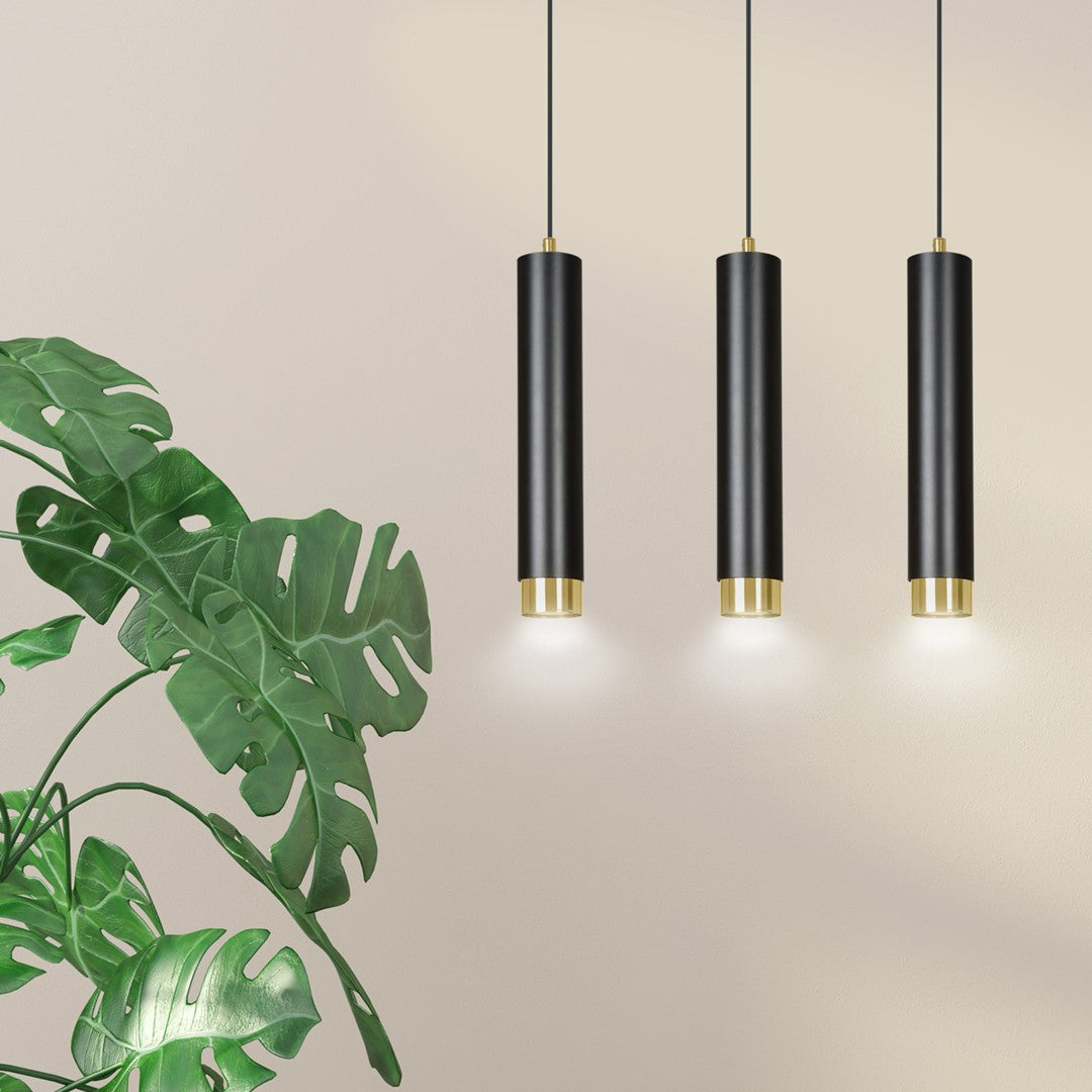 LYONN 3 Black Gold Pendant Lamp