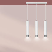 LYONN 3 White Chrome Pendant Lamp