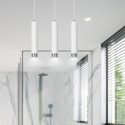 LYONN 3 White Chrome Pendant Lamp