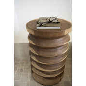 Hollowed suar side table stool
