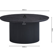 Noirline dark oak coffee table