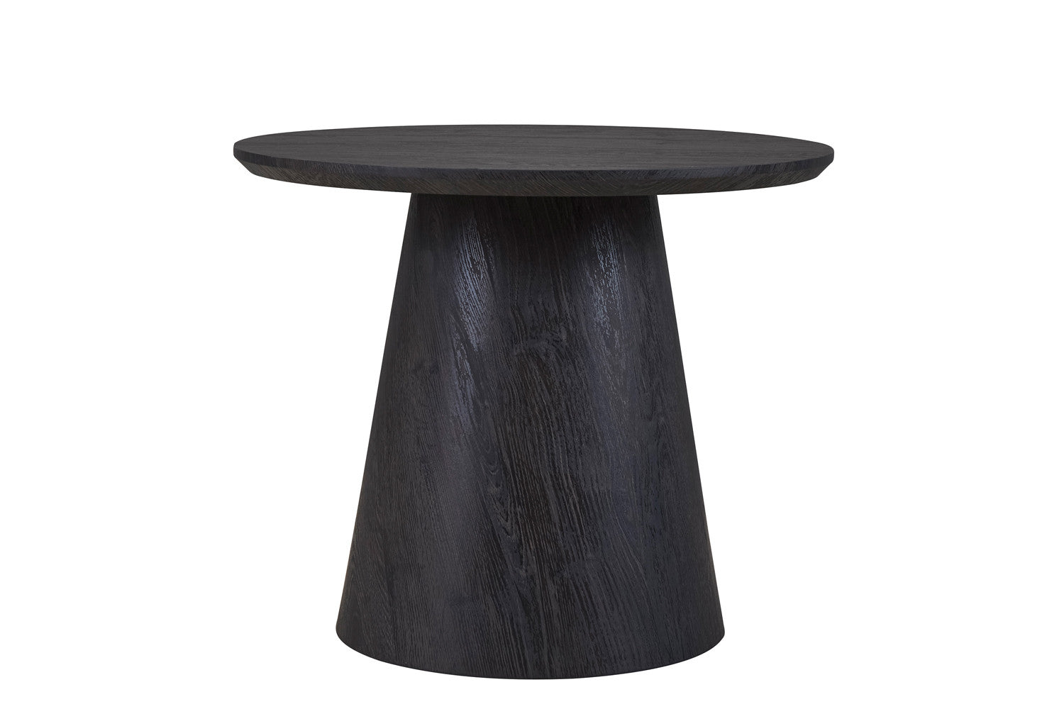 Mirel round side table – dark brown wood look
