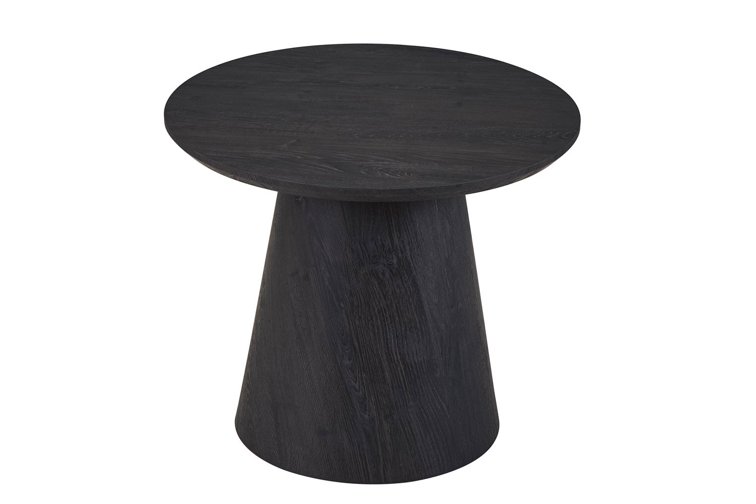 Mirel round side table – dark brown wood look