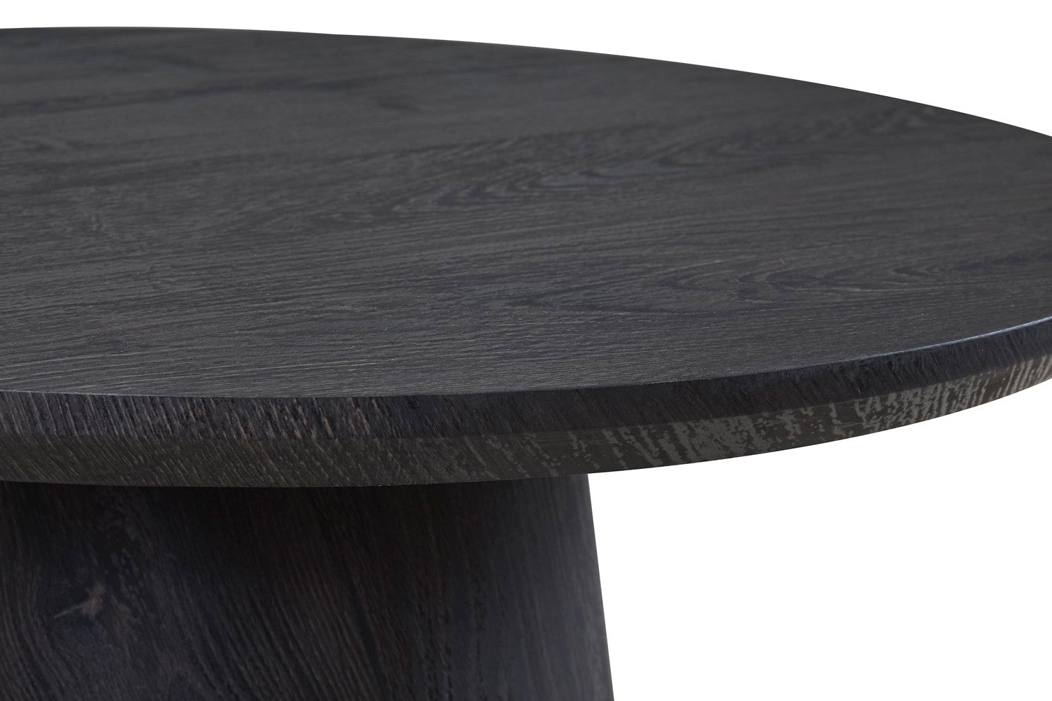 Mirel round side table – dark brown wood look