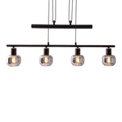 Handgemaakte luxe hanglamp in hoogwaardig rookglasontwerp