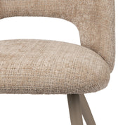 Elegant Hand-Finished Arc Chairs in Neutral Tones - Set of 2