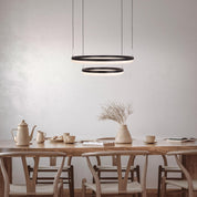 Handgemaakte luxe LED-hanglamp in zwart en zandkleurig design