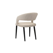 Elegant Hand-Finished Beige Tusk Chair Set of 2, Artisanal Craftsmanship