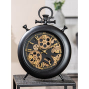 Torno modern black and gold clock