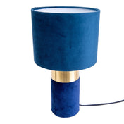 Handcrafted Gold & Blue Table Lamp – A Touch of Timeless Elegance