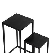 Maelis nesting side table set – black mango wood