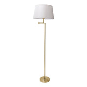 Tijdloze Artisan staande lamp met hoogwaardige matte messing afwerking