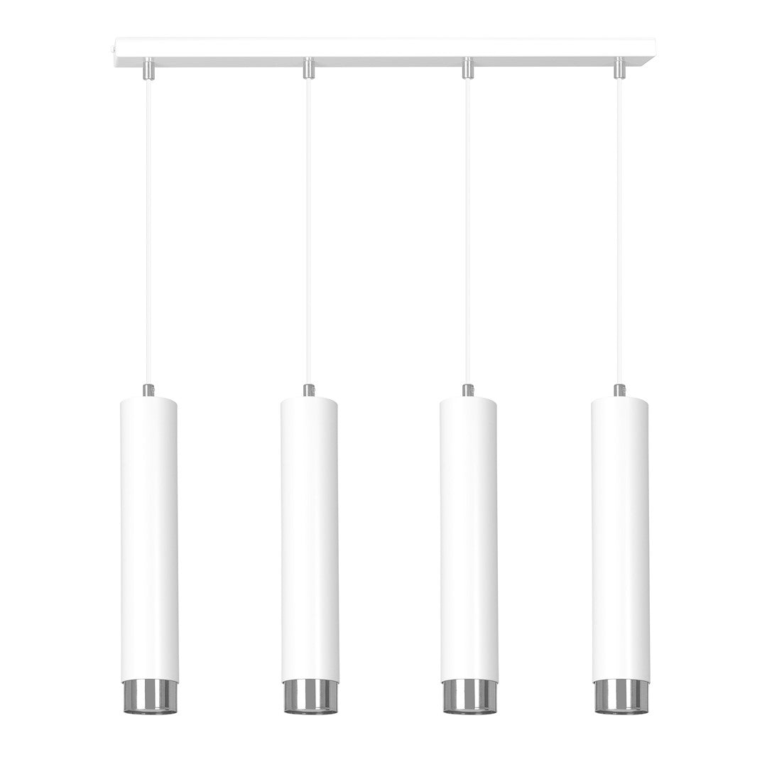 LYONN 4 White Chrome Pendant Lamp