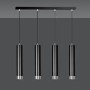 LYONN 4 Black Chrome Pendant Lamp