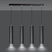 LYONN 4 Black Chrome Pendant Lamp