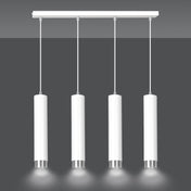 LYONN 4 White Chrome Pendant Lamp