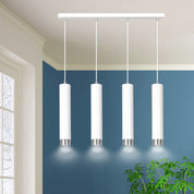 LYONN 4 White Chrome Pendant Lamp