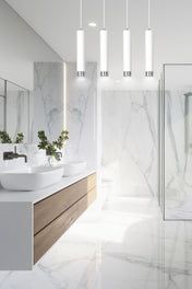 LYONN 4 White Chrome Pendant Lamp