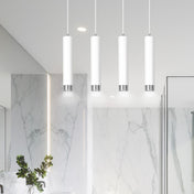 LYONN 4 White Chrome Pendant Lamp