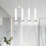 LYONN 4 White Chrome Pendant Lamp