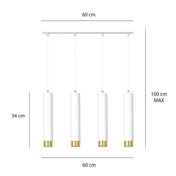 LYONN 4 White Gold Pendant Lamp