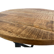 Handgemaakte luxe ronde salontafel met ambachtelijk metalen frame