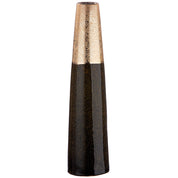 Vessel of abundance brown and gold ceramic floor vase