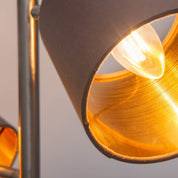 Handgemaakte luxe metalen staande lamp met ambachtelijke stoffen kappen