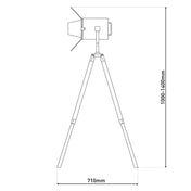 Premium Handmade Three-Legged Standing Lamp in Natural Design