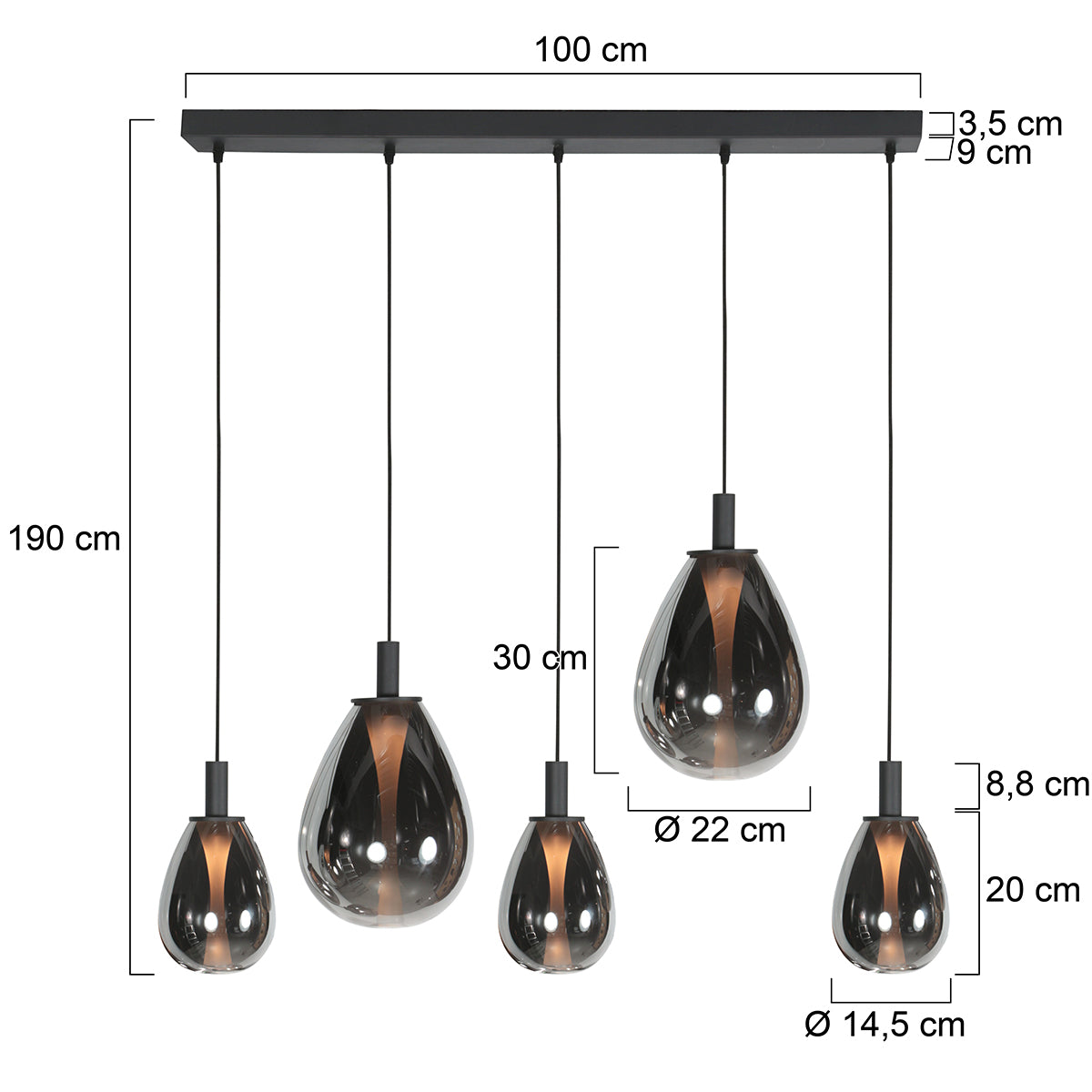 Noiré Collection - Aurea pendant lamp