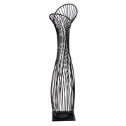 Flow of elegance black metal sculpture