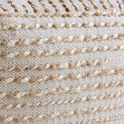 Cotton & jute cube pouf