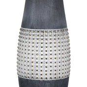Obsidian tower anthracite ceramic floor vase