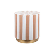 Candy Swirl enamel stool, black & white