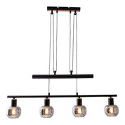 Handgemaakte luxe hanglamp in hoogwaardig rookglasontwerp