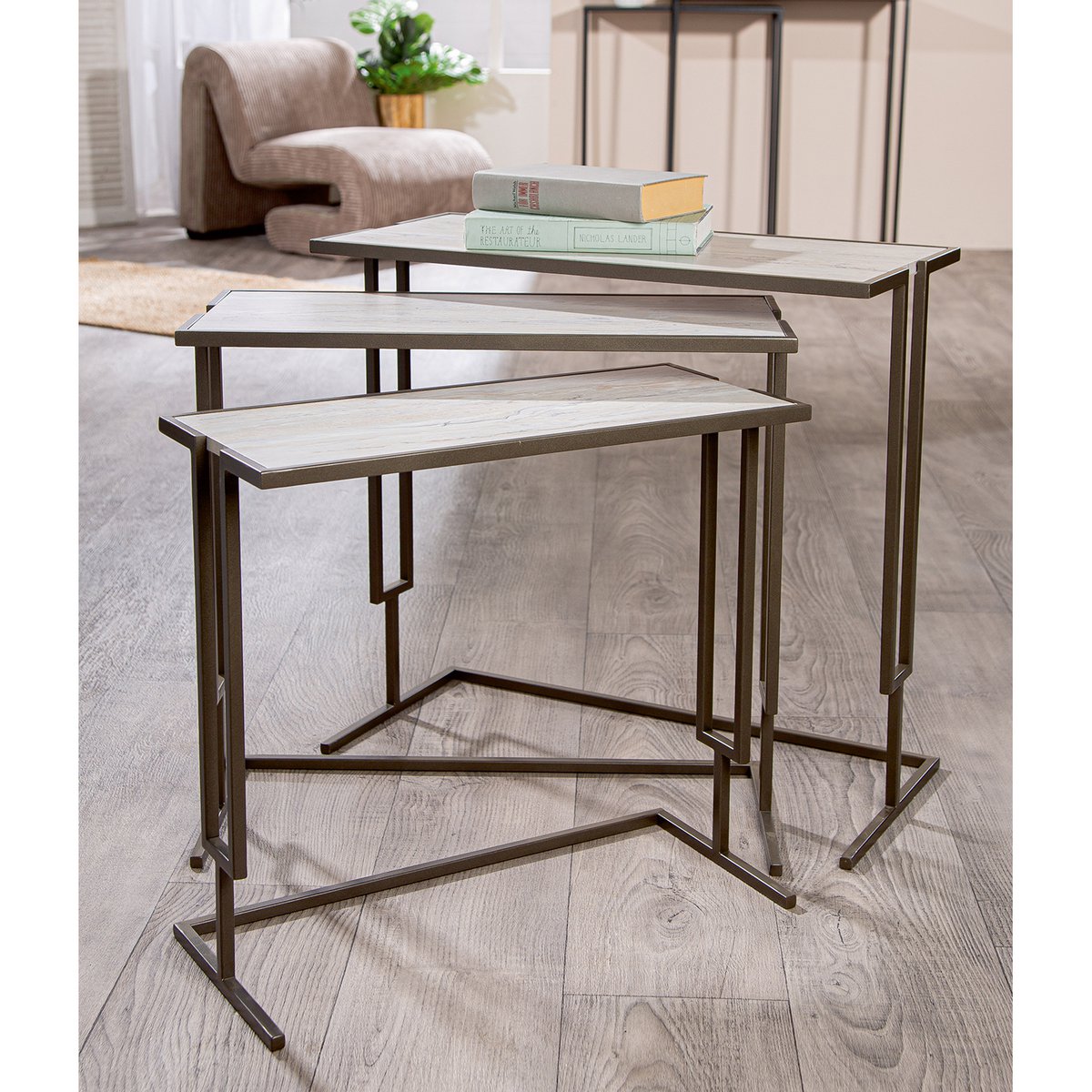Timeless Handmade Artisan Side Table in Premium Anthracite