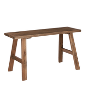 Handcrafted Brown Wooden Bench - Timeless Artisan Design