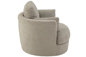 Swivello Luxe draaifauteuil – Grijs textiel & hout
