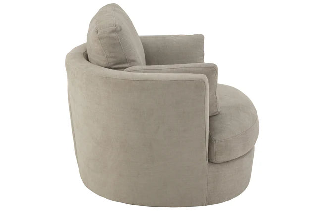Swivello Luxe draaifauteuil – Grijs textiel & hout